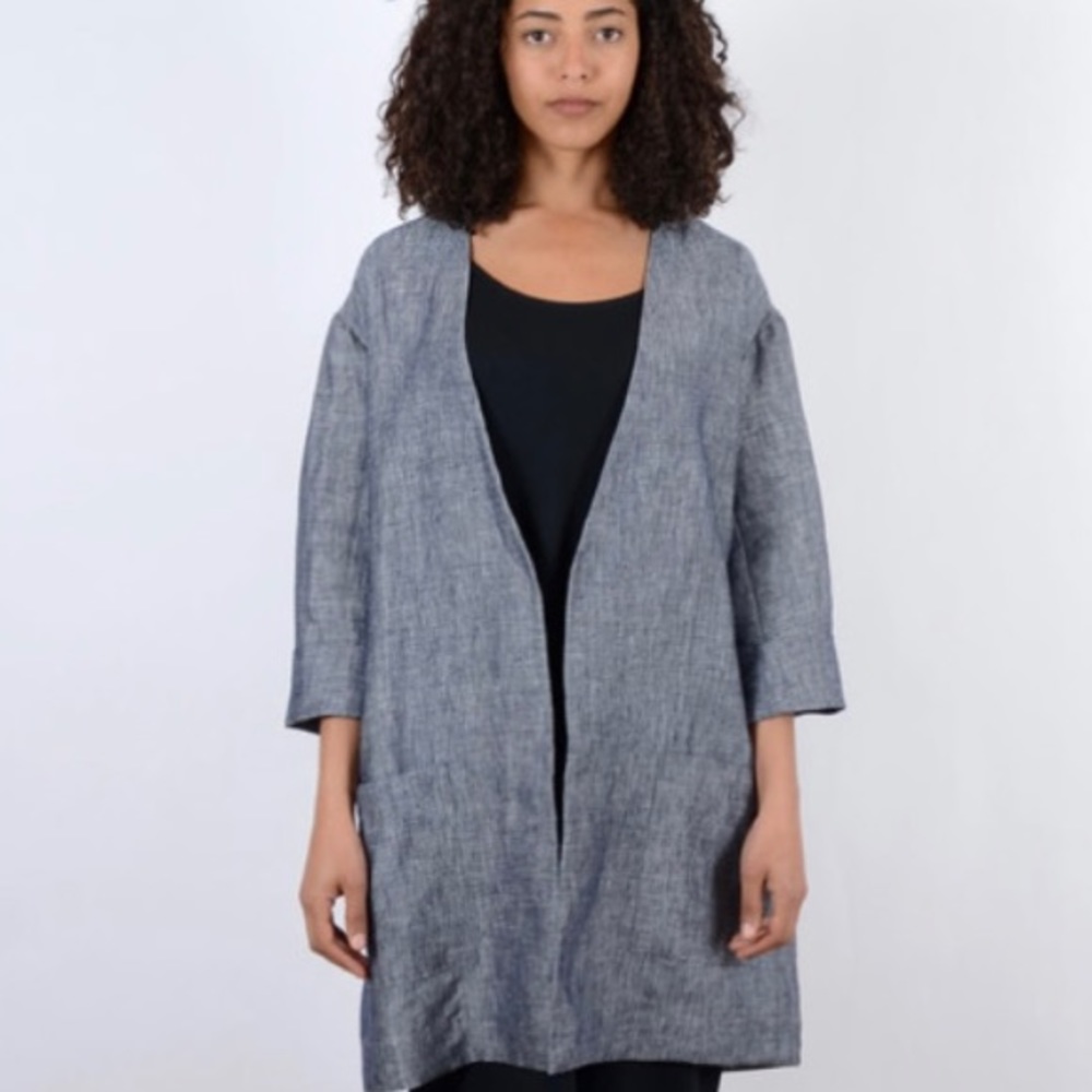 Ali Golden Linen Coat